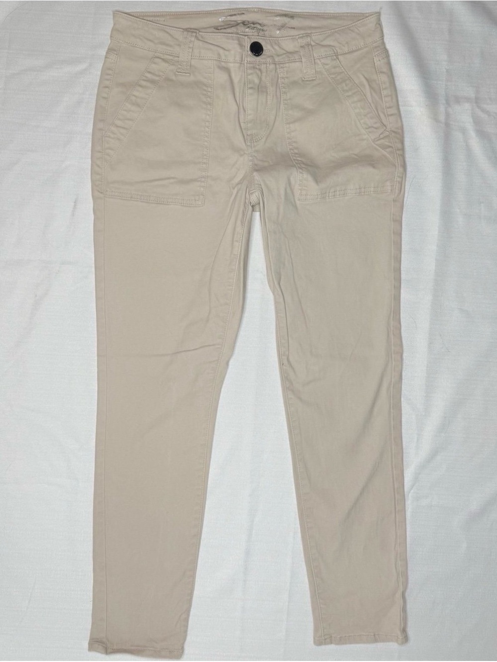 7 For All Mankind Women's Cropped Skinny Jeans Size 4 Khaki